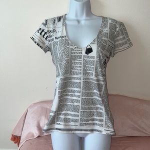 RARE JOHN GALLIANO NEWSPAPER T-SHIRT